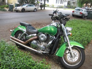 Kelly Green Motorcycle