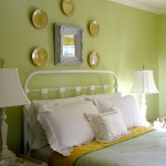 yellow green bedroom